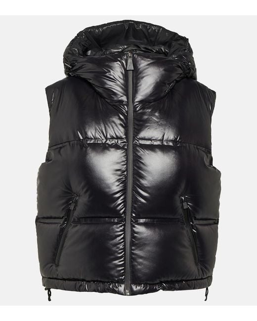 Aztech Mountain Black Snowbird Cropped Down Vest