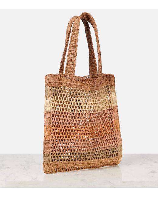Cabas Summer Banana En Raphia Chloé en coloris Brown