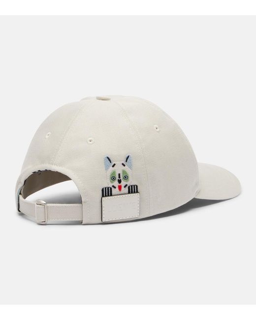 Loewe Natural X Louis Wain Cotton Canvas Baseball Cap