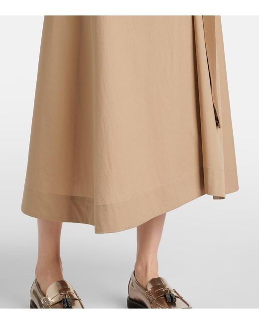 Vestido de cinturón de Brunello Cucinelli de color Natural