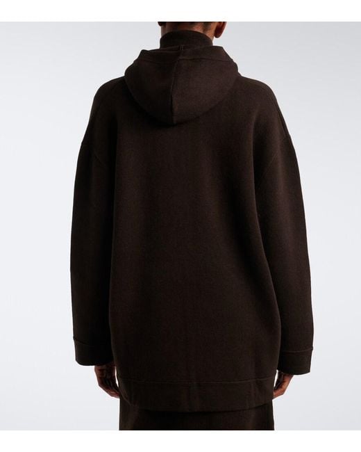 Jardin Des Orangers Black Hooded Wool And Cashmere Sweater