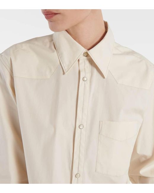 Lemaire White Hemd aus Baumwollpopeline