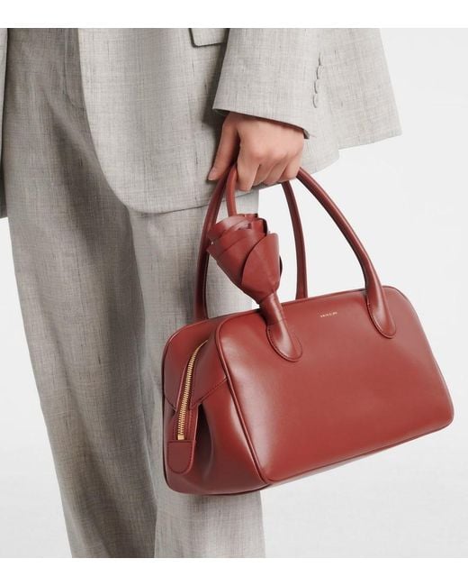 Magda Butrym Red Brigitte Medium Leather Tote Bag