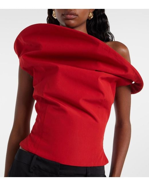 Magda Butrym Red Asymmetric Top