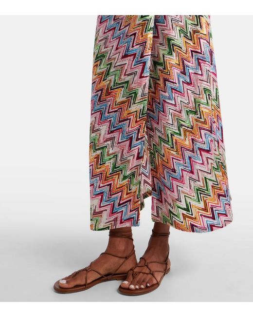 Missoni White Zigzag Midi Dress