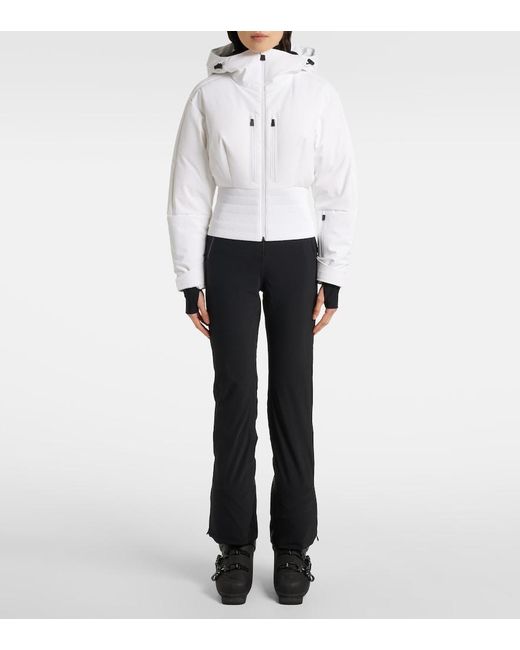 Aztech Mountain White Vertical Nuke Down Ski Jacket