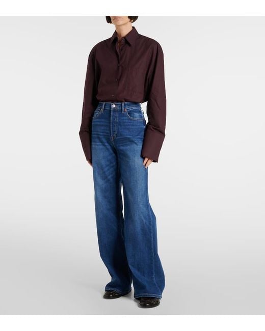 Jeans A Gamba Larga '70S A Vita Alta di Re/done in Blue