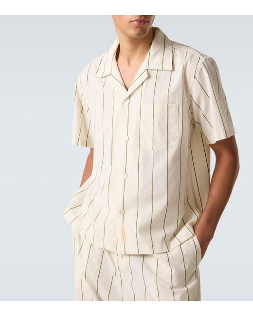 Camicia Da Bowling Celery di Bode in White da Uomo