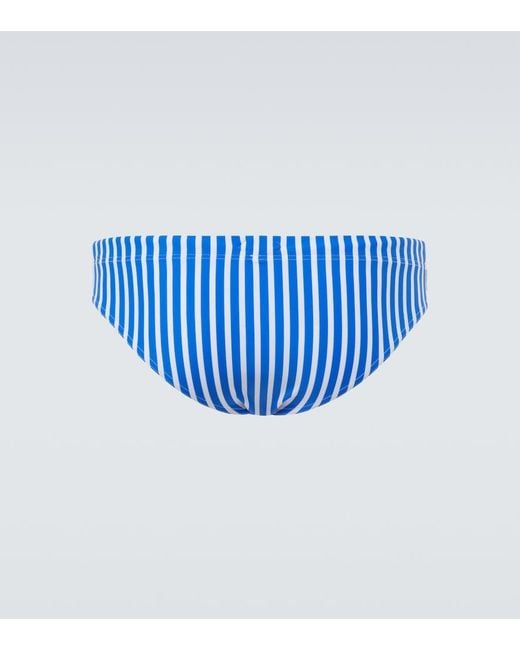 Tom Ford Blue Striped Swim Briefs for men