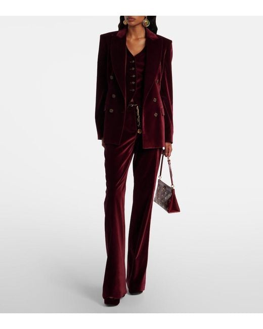 Etro Purple Cotton Velvet Vest