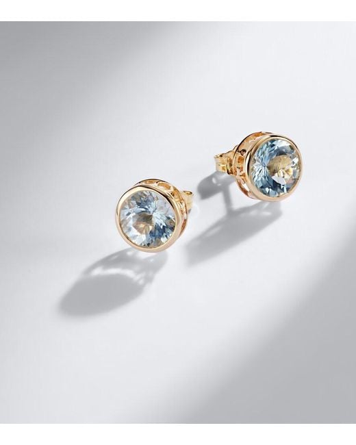 Sydney Evan Blue Icon 14Kt Earrings With Aquamarines