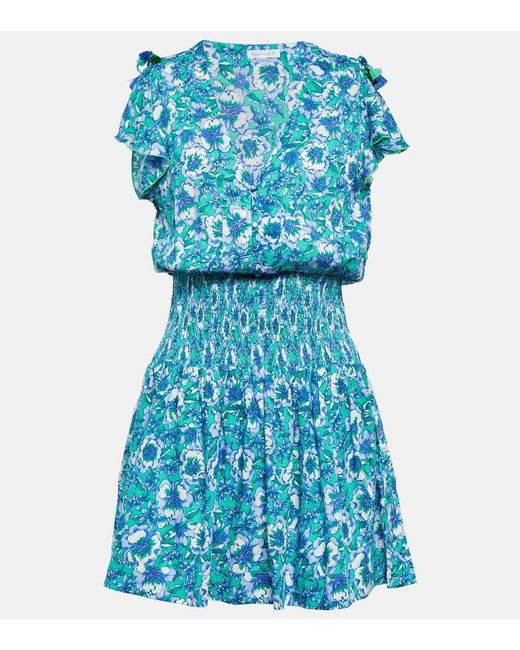 Poupette Blue Rachel Floral Minidress