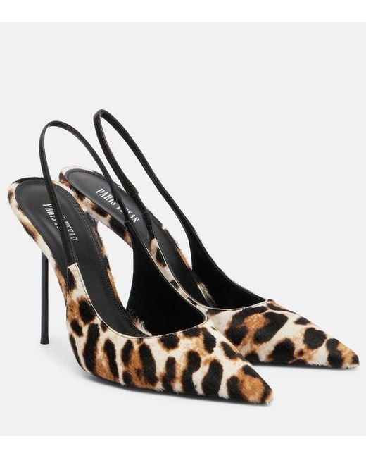 Salones Destalonados Lidia 105 De Pelo De Becerro Paris Texas de color Metallic