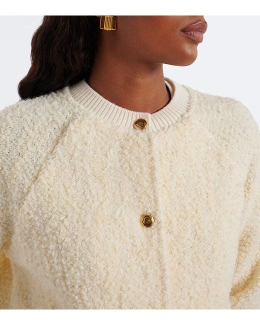 Moncler Natural Boucle Cardigan