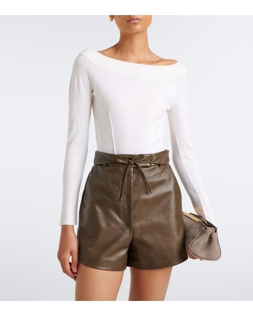 Max Mara White Wool-Blend Sweater