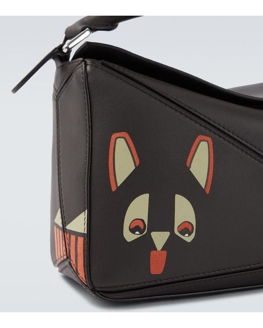 Loewe Black X Louis Wain Puzzle Top-Handle Bag for men