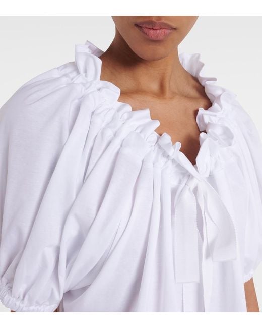 Patou White Cotton Jersey Top