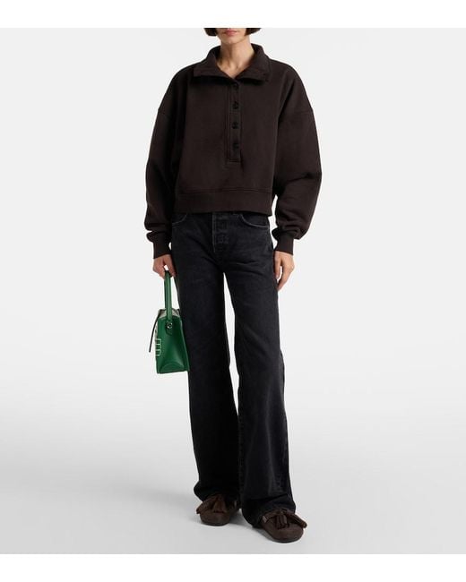 Citizens of Humanity Black Mirelle Cotton Fleece Sweatshirt