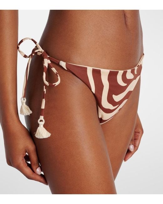 Johanna Ortiz Brown Sagrado Reversible Low-Rise Bikini Bottoms