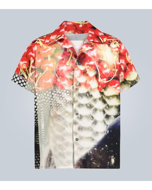 Maison Margiela Multicolor Cherry Printed Short-sleeved Shirt for men