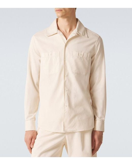 Brunello Cucinelli Natural Cotton Shirt for men