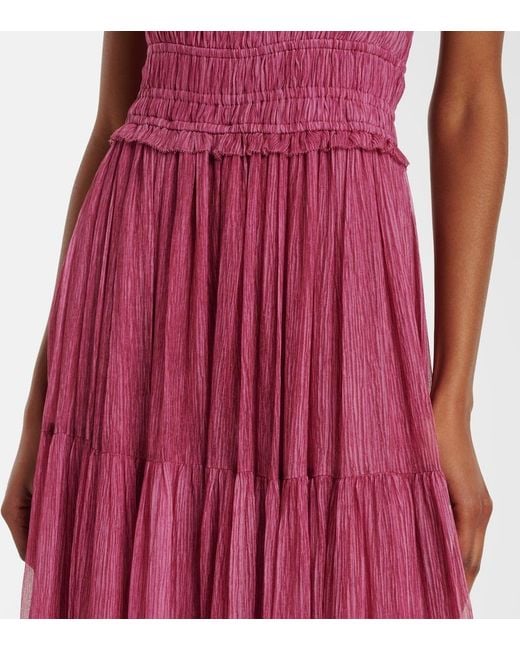 Ulla Johnson Purple Freesia Silk Chiffon Gown