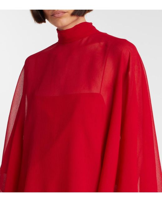 ‎Taller Marmo Red Fini Silk Kaftan