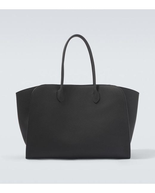 The Row Black Marlo Leather Tote Bag for men