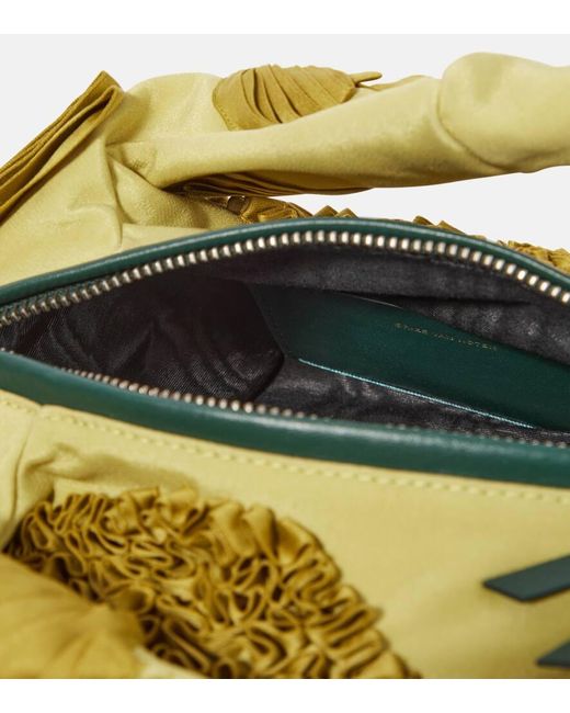 Dries Van Noten Metallic Leather-trimmed Tote Bag