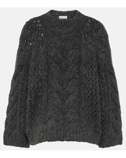 Brunello Cucinelli Black Cotton Sweater