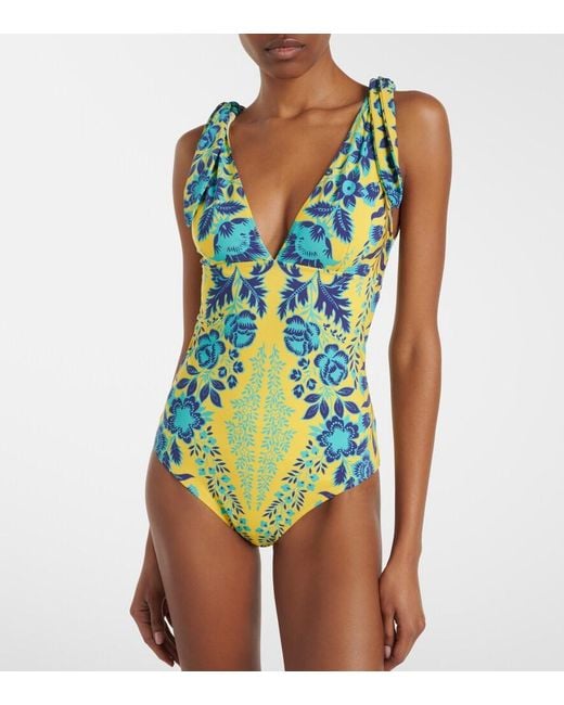 Etro Blue Floral Swimsuit