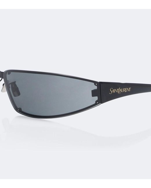 Saint Laurent Gray Sl 963 Shield Sunglasses