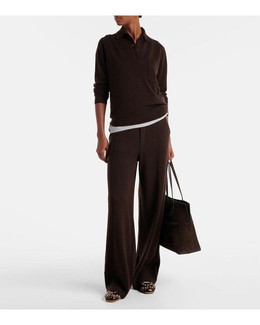 Jardin Des Orangers Black Wool And Cashmere Polo Sweater