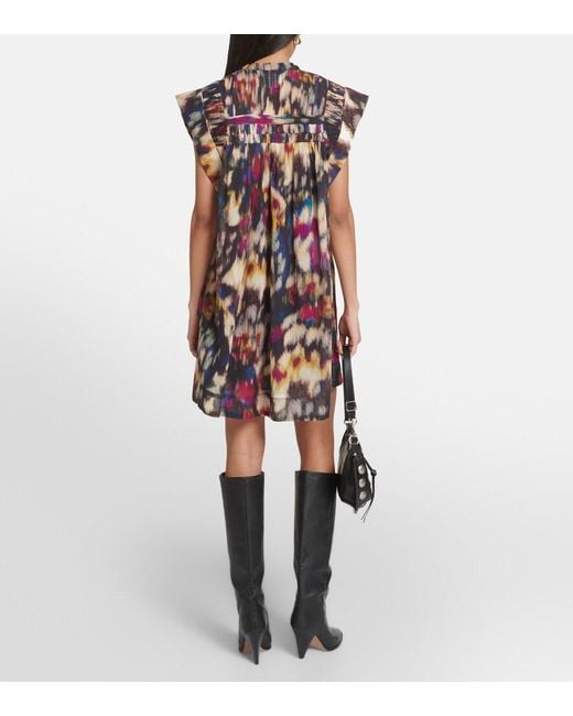 Isabel Marant Black Leaza Cotton Minidress