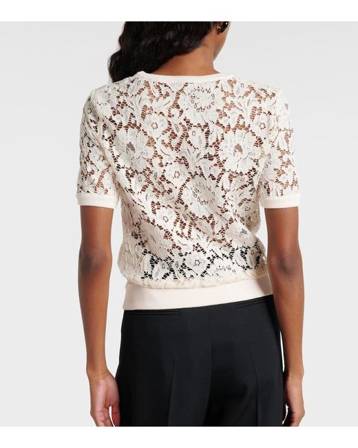 Valentino White Mossi Lace Top
