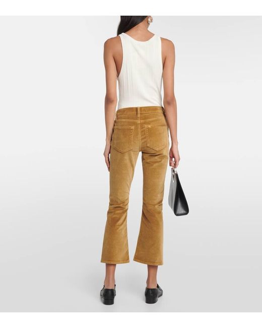 FRAME Natural Le Crop Mini Boot Velveteen Bootcut Jeans