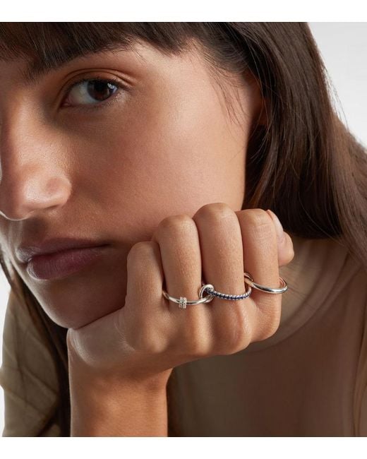 Spinelli Kilcollin White Ring Raneth Aus Sterlingsilber Mit Diamanten Und Saphiren