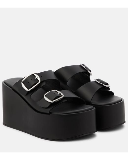 Sandales a plateforme en cuir Coperni en coloris Black