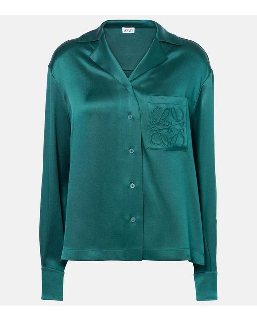 Camicia Pigiama Anagram di Loewe in Green