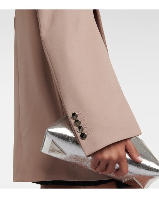 The Attico Natural Oversized Wool Blazer