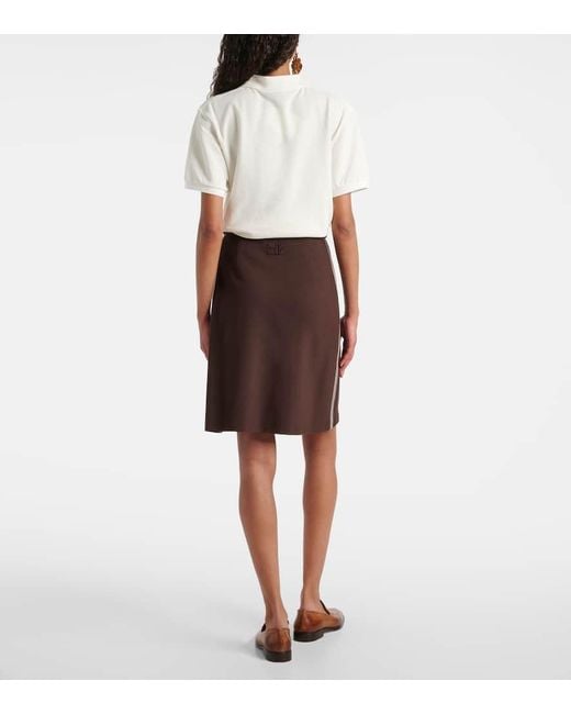 Miu Miu Black Logo Midi Skirt