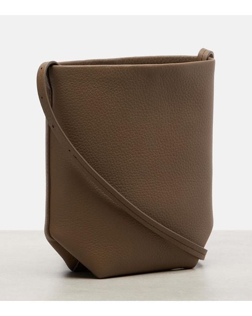 The Row Brown N/S Park Leather Crossbody Bag