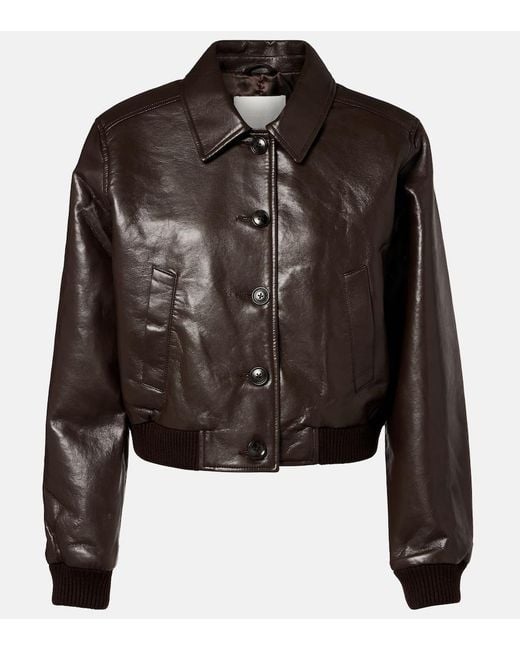 Citizens of Humanity Black Lola Leather Bomber Jacket