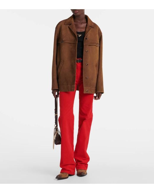 Bottines En Daim Prada en coloris Brown