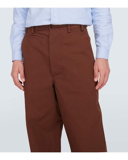 KENZO Brown Cotton Canvas Pants for men