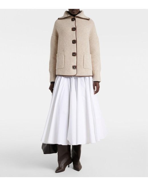 Altuzarra Natural Llewellyn Knitted Wool Jacket