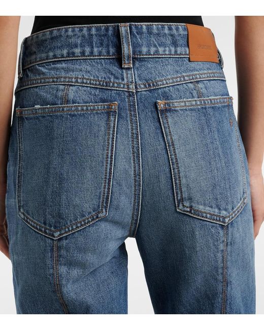 Sportmax Blue Mid-Rise Slim Jeans