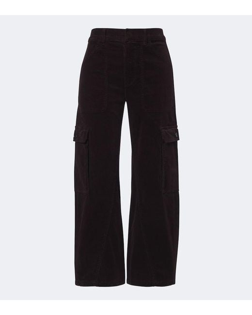 Citizens of Humanity Black Thassos Cotton Corduroy Wide-Leg Pants
