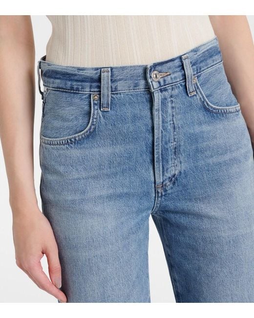 Citizens of Humanity Blue Annina High-Rise Wide-Leg Jeans