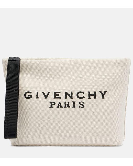Givenchy Natural Logo Canvas Pouch